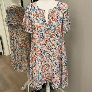Anthropologie Maeve Midi Dress Light Flowy Fully Lined Size Small Medium 6 8